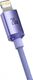 Kabel USB Baseus USB-C - Lightning 1.2 m Fioletowy (FD-2259-6932172602765) 3