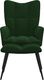 vidaXL Fotel z podnóżkiem, ciemnozielony, obity aksamitem 3