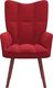 vidaXL Fotel, winna czerwień, obity aksamitem 3