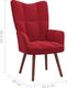 vidaXL Fotel, winna czerwień, obity aksamitem 7