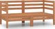 vidaXL Ogrodowe siedziska narożne, 2 szt., miodowy brąz, lita sosna 1