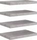 vidaXL Półki ścienne, 4 szt., szarość betonu, 50x23x3,8 cm, MDF 2