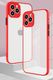 Hurtel Milky Case silikonowe elastyczne półprzezroczyste etui do iPhone 12 Pro Max czerwony 6