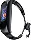 Hurtel Zamienna metalowa opaska bransoleta łańcuszek pasek do Xiaomi Mi Band 6 / 5 / 4 / 3 czarny 1