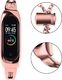 Hurtel Zamienna metalowa opaska bransoleta łańcuszek pasek do Xiaomi Mi Band 6 / 5 / 4 / 3 różowy 6