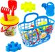 Mochtoys MOCHTOYS Zestaw Letni w Koszyku Konewka Grabki Łopatka Foremka MIX 1