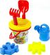 Mochtoys MOCHTOYS Zestaw Letni w Koszyku Konewka Grabki Łopatka Foremka MIX 3
