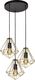 Lampa wisząca KAJA OŚWIETLENIE Lampa wisząca GOLD K-4813 mosiąd czarny 3xE27 Kaja 1