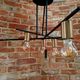 Lampa wisząca Italux Lampa sufitowa nowoczesna industrialna NORMANI MDM3658/6 BK+BRO 6xE27 Italux 3