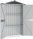vidaXL Szopa ogrodowa, antracyt, 107,5x46x183 cm, stal galwanizowana 1