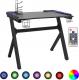 Biurko vidaXL 325424 Czarne 110 cmx60 cm 10