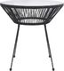 vidaXL Stolik ogrodowy, czarny, 70x74 cm, rattan i szkło 1