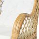 vidaXL Fotel z poduszką, naturalny rattan i len 6