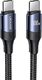 Kabel USB Usams USB-C - USB-C 1.2 m Czarny (6958444973333) 1