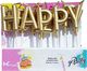 MK TRADE Świeczki urodzinowe Happy Birthday metaliczne złote 2