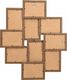 Ramka vidaXL Ramka na 10 zdjęć 10x15 cm, jasnobrązowa, MDF 4