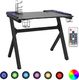 Biurko vidaXL 325422 Czarne 90 cmx60 cm 2