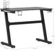 Biurko vidaXL 325418 Czarne 90 cmx60 cm 11