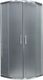 Mexen Mexen Rio kabina prysznicowa półokrągła 80 x 80 cm, szron, chrom - 863-080-080-01-30 1