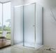 Mexen Mexen Apia kabina prysznicowa rozsuwana 90 x 100 cm, transparent, chrom brodzik Flat - 840-090-100-01-00-4010 1
