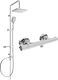 Zestaw prysznicowy Mexen Mexen Sven zestaw prysznicowy natynkowy z deszczownicą i baterią prysznicową termostatyczną Slim, chrom - 77105262-00 1