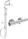 Zestaw prysznicowy Mexen Mexen Erik zestaw prysznicowy natynkowy z deszczownicą i baterią prysznicową termostatyczną Kai, chrom - 77100205-00 1