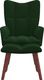 vidaXL Fotel z podnóżkiem, ciemnozielony, obity aksamitem 3
