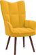 vidaXL Fotel, musztardowy, obity aksamitem 1