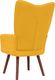 vidaXL Fotel, musztardowy, obity aksamitem 5