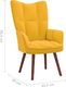 vidaXL Fotel, musztardowy, obity aksamitem 7