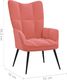 vidaXL Fotel, różowy, obity aksamitem 7