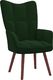 vidaXL Fotel, ciemnozielony, obity aksamitem 1