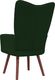 vidaXL Fotel, ciemnozielony, obity aksamitem 5