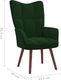 vidaXL Fotel, ciemnozielony, obity aksamitem 7