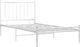 vidaXL Rama łóżka, biała, metalowa, 100 x 200 cm 3