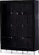 Homede WARDROBE/HOM/DARBY/BLACK/168X130X45 1