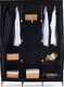 Homede WARDROBE/HOM/DARBY/BLACK/168X130X45 11