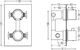 Bateria wannowa Mexen Cube podtynkowe chrom 2