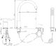 Bateria wannowa Mexen Alma 4-otworowe czarny 2