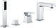 Bateria wannowa Mexen Cube 4-otworowe chrom 1