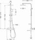 Zestaw prysznicowy Mexen CQ45 zestaw wannowo-prysznicowy z deszczownicą i baterią termostatyczną, czarny - 779104595-70 2