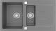 Zlewozmywak Mexen Mexen Matias  granitowy 1,5-komorowy z krótkim ociekaczem 900 x 505 mm, szary - 6502901505-71 1