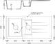 Zlewozmywak Mexen Andres  granitowy 1,5-komorowy z ociekaczem 1000 x 500 mm, czarny nakrapiany - 6515101510-76 2