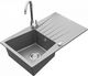 Zlewozmywak Mexen Mexen Cesar zlewozmywak granitowy 1-komorowy z ociekaczem i baterią kuchenną Telma, szary - 6514-71-670200-00 1