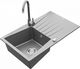 Zlewozmywak Mexen Mexen Cesar zlewozmywak granitowy 1-komorowy z ociekaczem i baterią kuchenną Telma, szary - 6514-71-670200-71 1