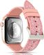 Kingxbar Kingxbar Crystal Fabric Band pasek bransoletka do Watch 6 / 5 / 4 / 3 / 2 (40mm / 38mm) silikonowy pasek kryształowa opaska różowy 2