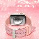 Kingxbar Kingxbar Crystal Fabric Band pasek bransoletka do Watch 6 / 5 / 4 / 3 / 2 (40mm / 38mm) silikonowy pasek kryształowa opaska różowy 3