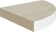 vidaXL Narożna półka ścienna, dąb i biel, 25x25x3,8 cm, MDF 2