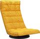 vidaXL Obrotowe krzesło podłogowe, musztardowe, obite tkaniną 2