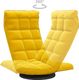 vidaXL Obrotowe krzesło podłogowe, zółte, obite aksamitem 5